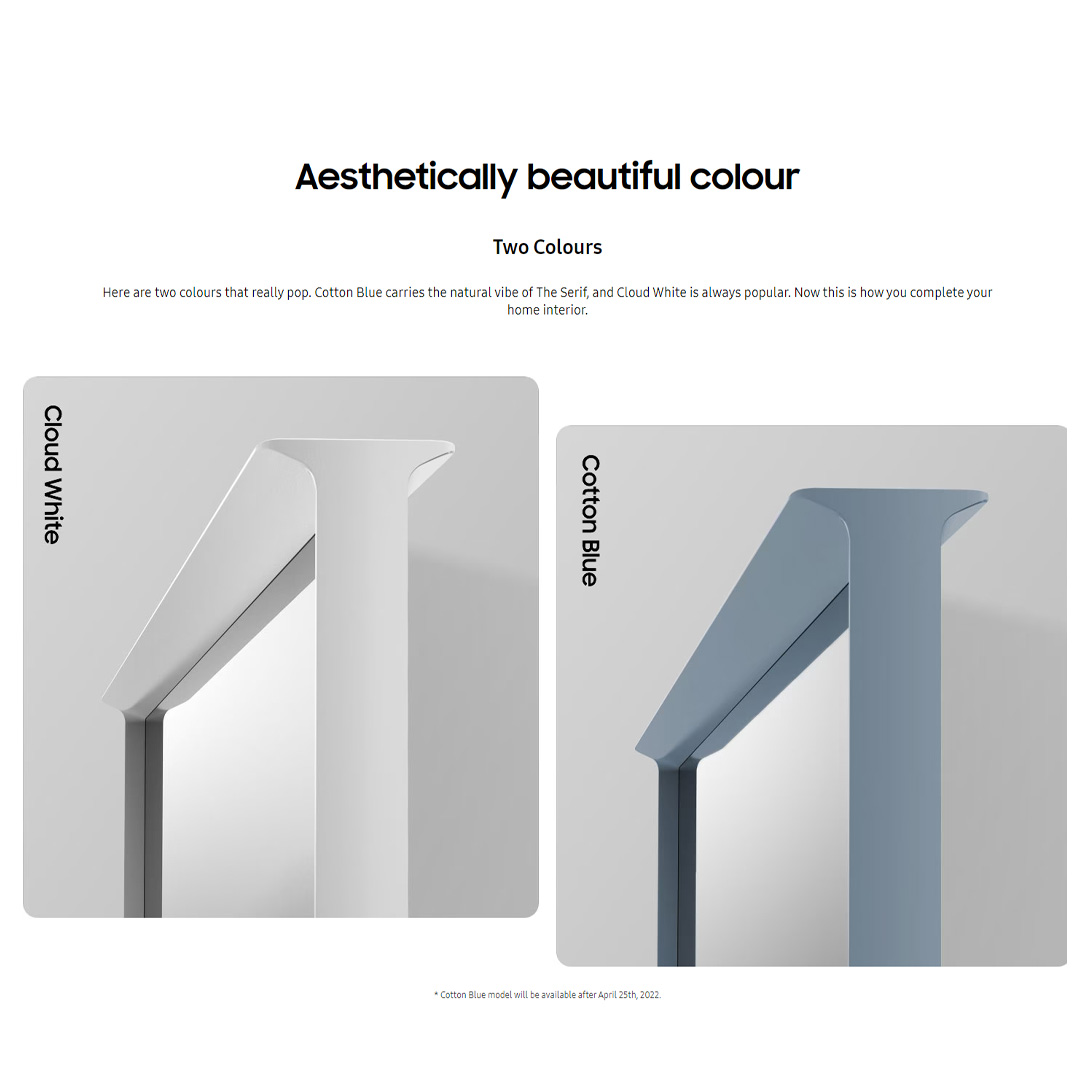 SAMSUNG 50" The Serif 4K Lifestyle Smart QLED TV QA50LS01BAKXXM | 360 All Round Design | Matte Display | Powerful Sound | Detachable Stand | Smart TV with 2 Year Warranty