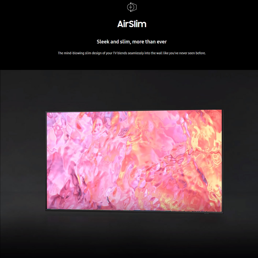 SAMSUNG 75" 4K UHD Smart QLED TV QA75Q60CAKXXM  | Quantum HDR | AirSlim | Smart Hub | WiFi Direct | Smart TV with 2 Year Warranty