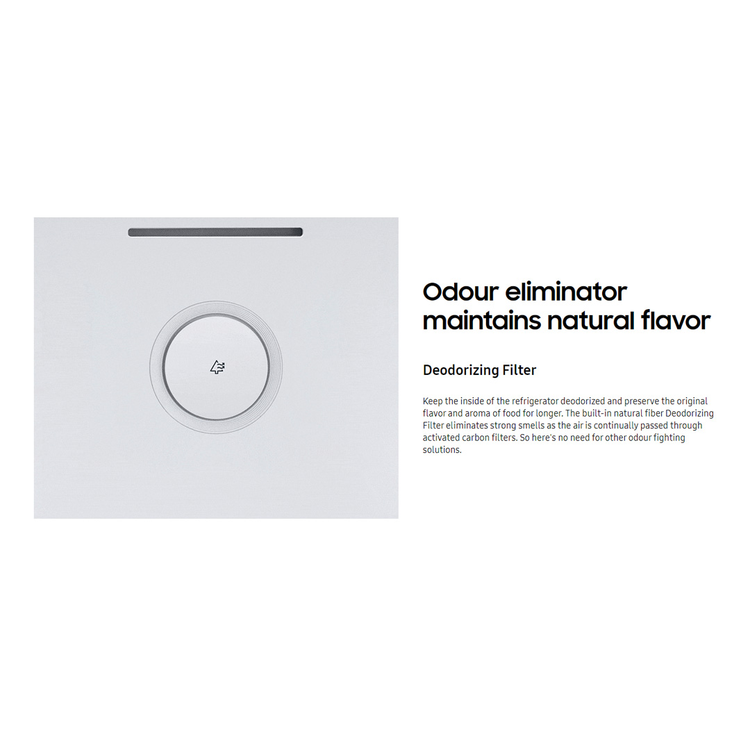 SAMSUNG 550L Side by Side Digital Inverter Refrigerator with Modern and Sleek Design RS52B3000M9/ME | All Around Cooling | Power Freeze | Deodorizing Filter | Refrigerator with 1 Year Warranty