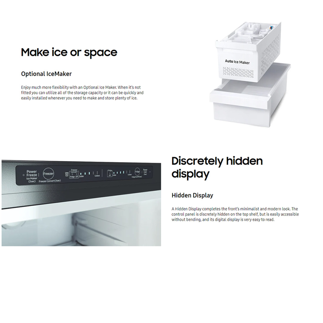 SAMSUNG 580L 2 Doors Top Mount Digital Inverter Refrigerator with Twin Cooling Plus RT18M6211SG/M | FlexZone™ | Optional IceMaker | Reversible Door | Twin Cooling Plus™ | Refrigerator with 1 Year Warranty