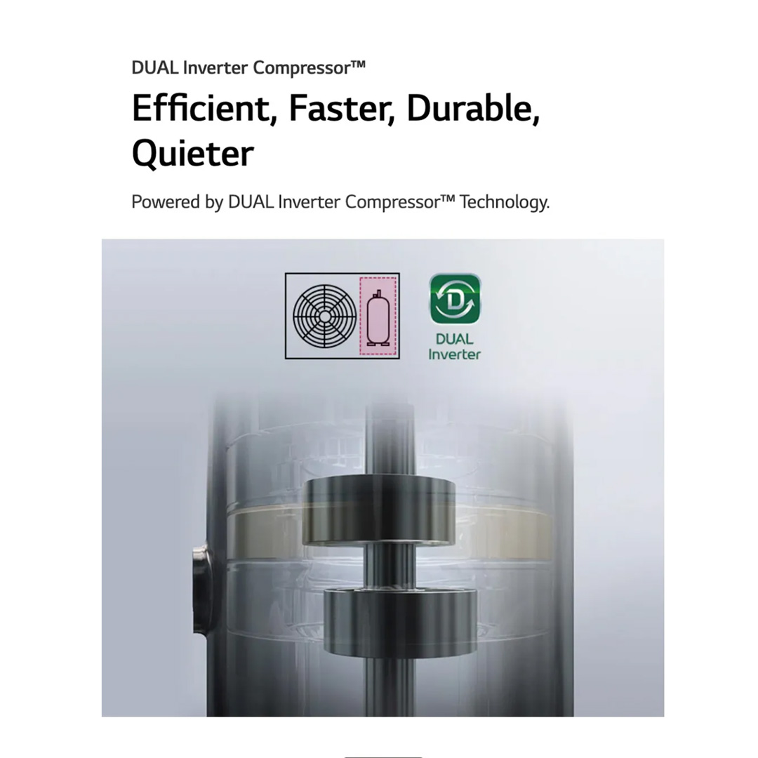 LG 1.5HP R32 Dual Inverter Wall Mount Air Conditioner S3NQ12JA3AD / S3UQ12JA3AD | Fast Cooling | Dehumidifier | Auto Cleaning | Air Conditioner with 2 Year Warranty