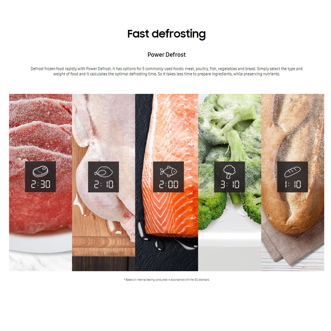 SAMSUNG 30L Grill Microwave Oven with Healthy Grill Fry | Grill Fry(Crusty Plate) | Power Defrost | Glass Touch | Simple UX | Microwaves Oven with 1 Year Warranty