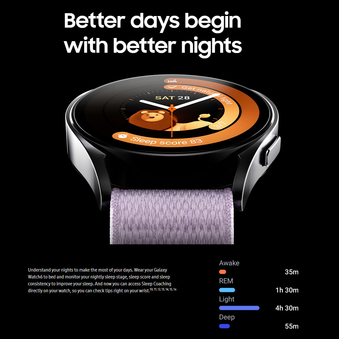 SAMSUNG Galaxy Watch6 Bluetooth 40mm / 44mm | Bluetooth v5.3 | 20% larger 30% slimmer | Sapphire Crystal Glass | Smart Watch with 1 Year Warranty