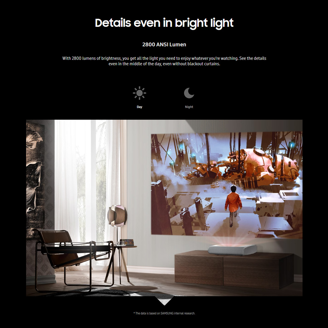 SAMSUNG The Premiere 4K Triple Laser Projector SP-LSP9TKAXXM | Triple Laser Technology | Premium Sound | Ultra Short Throw | Smart TV Experience | Projector with 2 Year Warranty