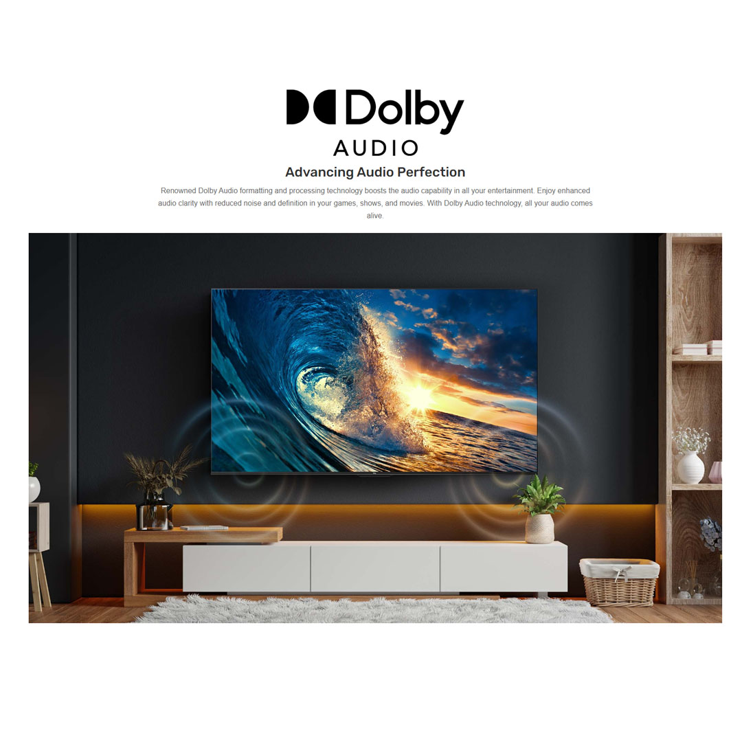 TCL 58" 4K UHD Google LED TV 58P635 | Wi-Fi 2.4 | Voice Control | USB 2.0 | Google Assistant | Bluetooth 5.0 | Ethernet | HDMI 2.1 | Dolby Audio | LED TV with 1 Year Warranty