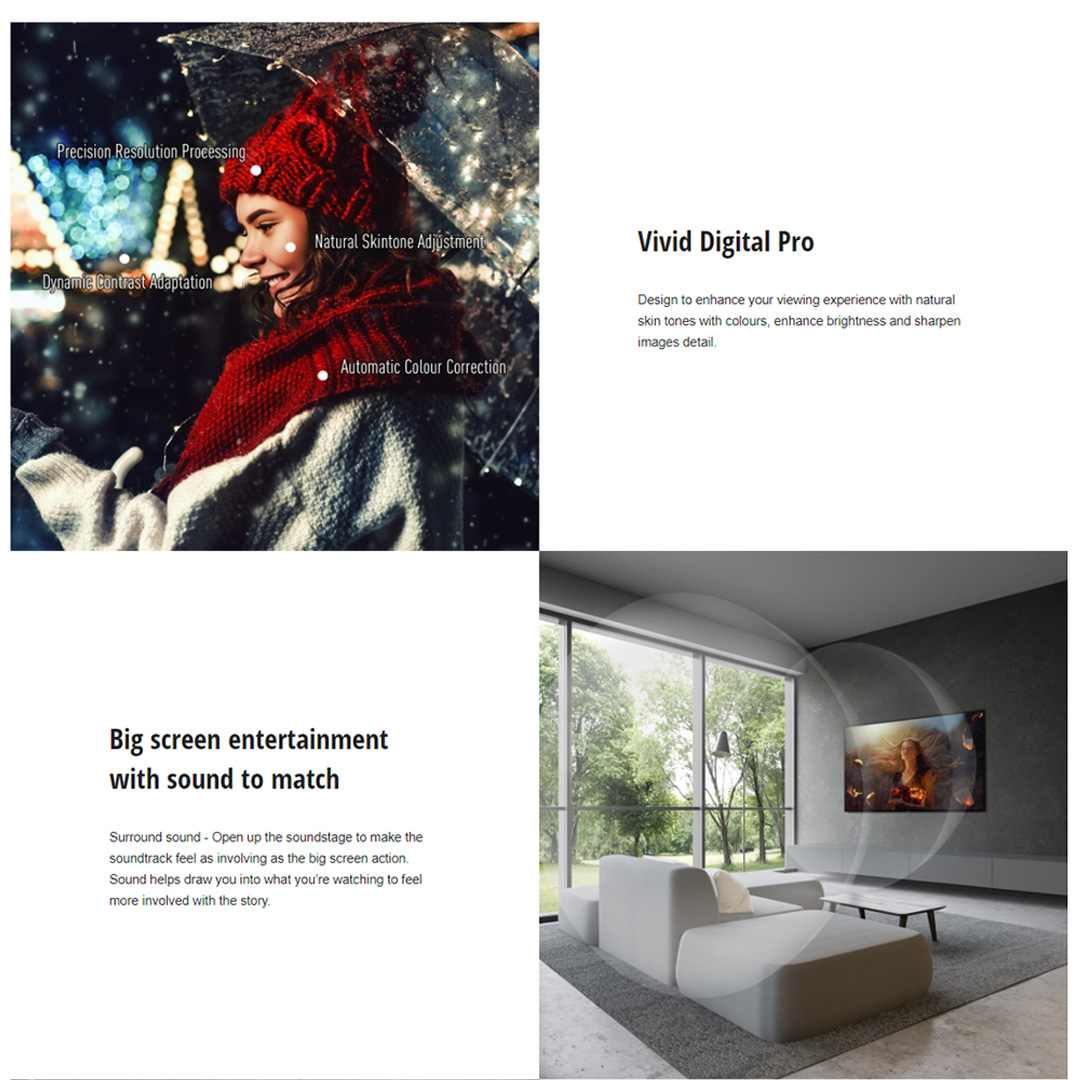 Panasonic 40" FHD Smart LED TV TH-40LS600K | Vivid Digital Pro | Enjoy Smarter Entertainment | Big screen entertainment with sound - Surround sound | Smart TV with 1 Year Warranty