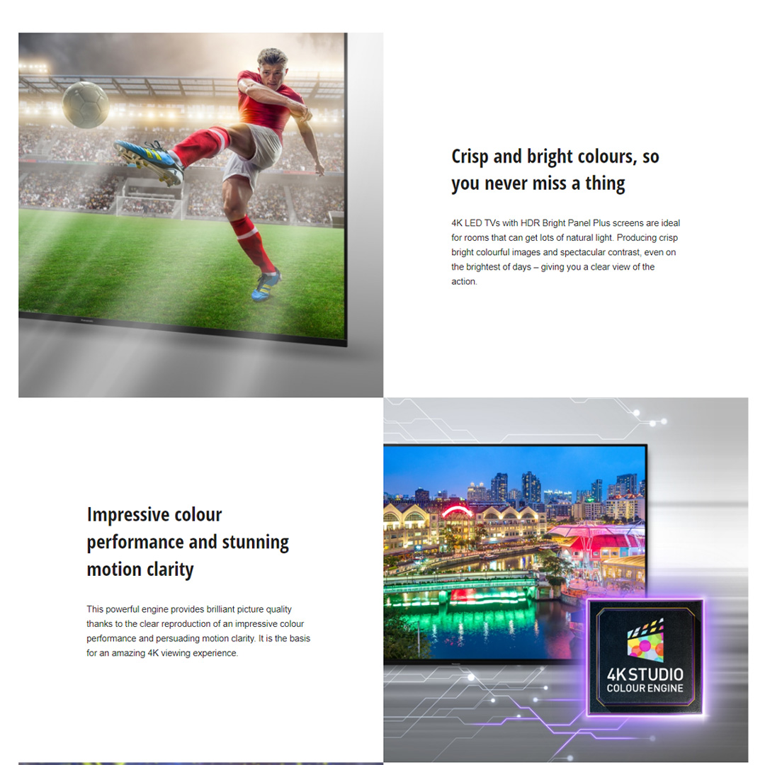 Panasonic 50" 4K HDR Smart LED TV TH-50LX800K | Dolby ATMOS | Enjoy Smarter Entertainment | Big screen entertainment with sound - Surround sound | Smart TV with 1 Year Warranty