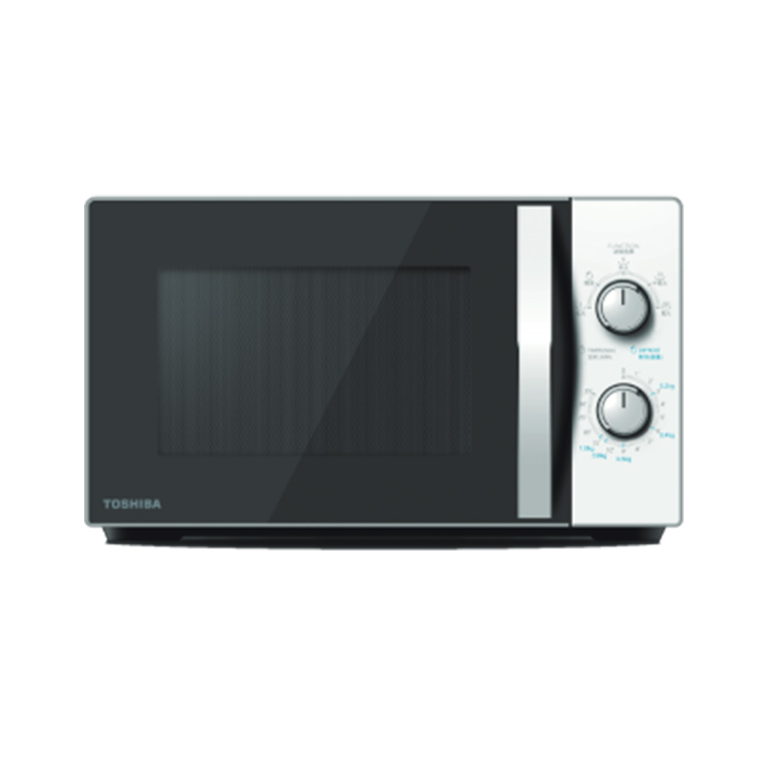 TOSHIBA 20L Microwave Oven MWP-MM20P(WH) |  5 Power Level | Defrost Food | Easy Operation | Timeless Design |  LED Cavity Light | Microwave Oven with 1 Year Warranty