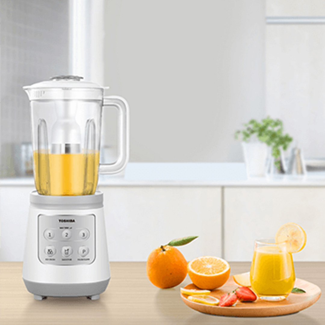 TOSHIBA 2L Multifunction Blender BL-70PR2NMY | 3-Speed Control | Smoothie and Ice Crush Function | With Grinder, Mincer & Juicer Strainer | Jigsaw 6-point Blade | Blender with 1 Year Warranty