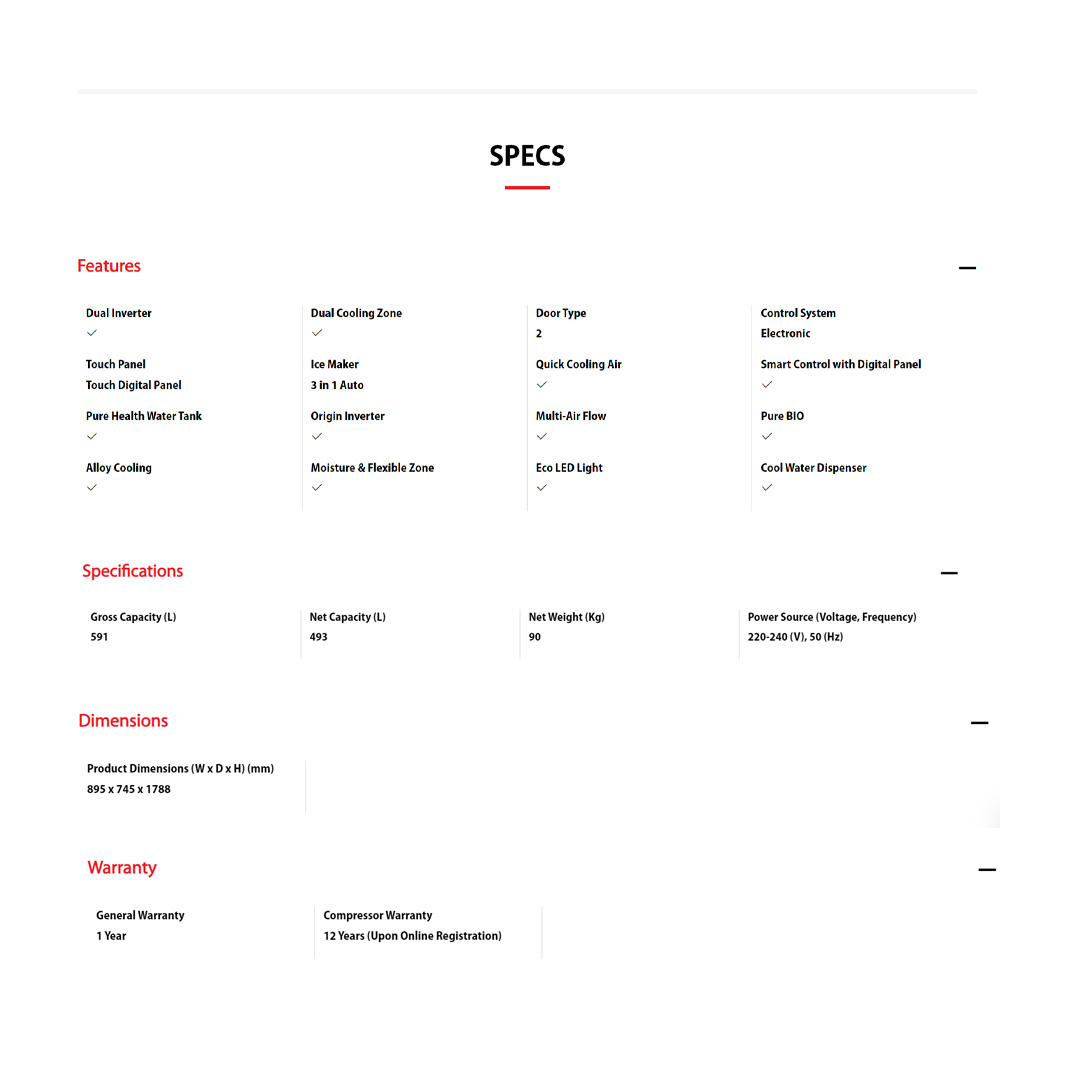 TOSHIBA 591L Side by Side Dual Inverter OriginFRESH Refrigerator GR-RS637WE-PMY(06) | Dual Inverter | Ice Maker | Quick Cooling Air | Pure BIO | Multi-Air Flow | Cool Water Dispenser | Alloy Cooling | Eco LED Light | Refrigerators with 1 Year Warranty
