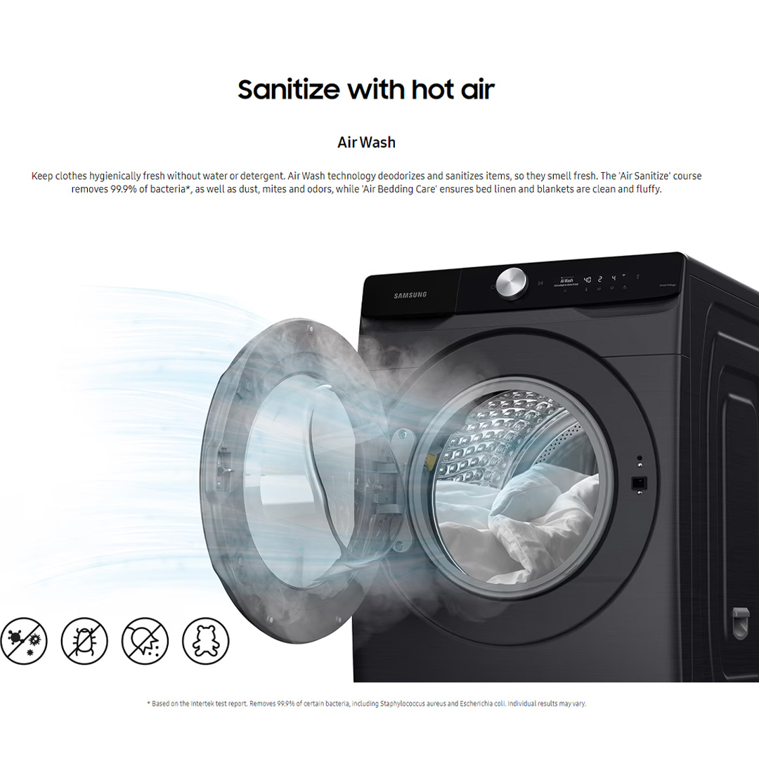 SAMSUNG 13KG/8KG BESPOKE Digital Inverter Front Load Washer Dryer with AI Ecobubble WD13BB944DGBFQ | AI Wash | AI Control | Auto Dispense | Eco Bubble™ | Hygiene Steam | Washer Dryer with 1 Year Warranty