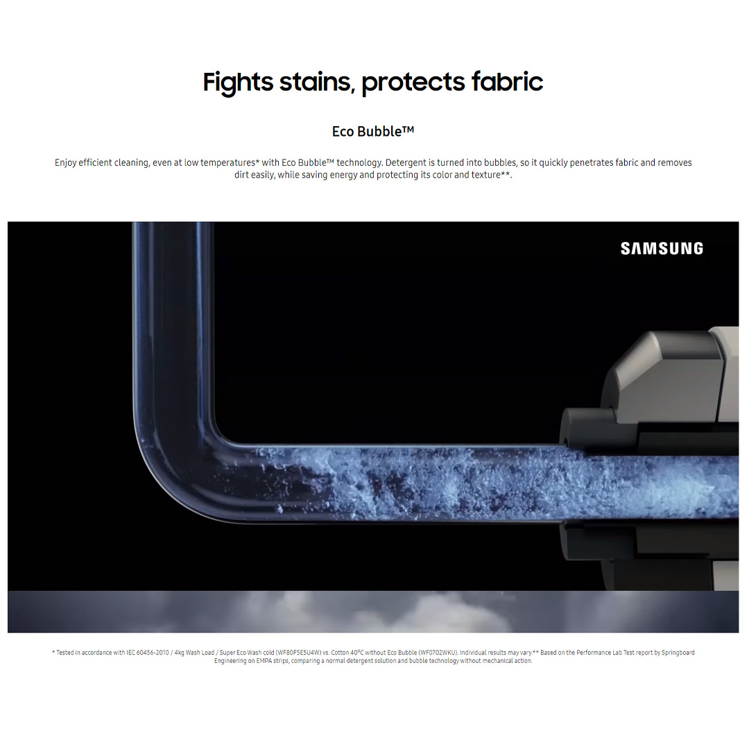 SAMSUNG 19KG/11KG Digital Inverter Front Load Washer Dryer with AI Ecobubble WD19T6500GW/FQ | AI Wash | AI Control | Auto Dispense | Eco Bubble™ | Hygiene Steam | Washer Dryer with 1 Year Warranty