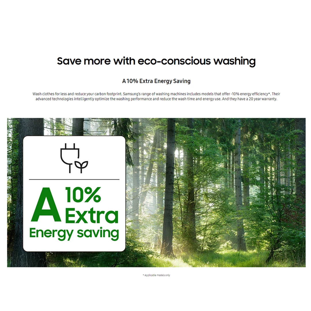 SAMSUNG 13KG BESPOKE Front Load Washing Machine with AI Ecobubble and AI Wash WW13BB944DGBFQ | AI Wash | AI Control | QuickDrive | AI Eco Bubble™ | Hygiene Steam | Washer with 1 Year Warranty