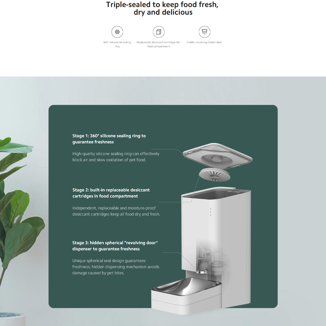 Xiaomi 3.6L Smart Pet Food Feeder XWPF01MG | Safety Lock | Dispensing Times | Automatic Feeding | Food Feeder with 1 Year Warranty