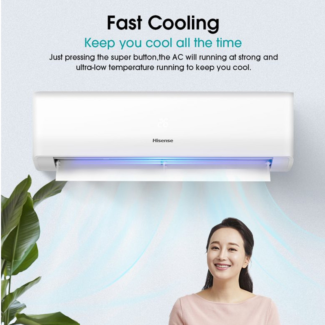 HISENSE 2HP R32 Inverter Wall Mount Air Conditioner AI20KAGS | App Control | Auto Clean | Fast Cooling | Energy Saving Up T0 38% | Air Conditioner with 2 Years Warranty