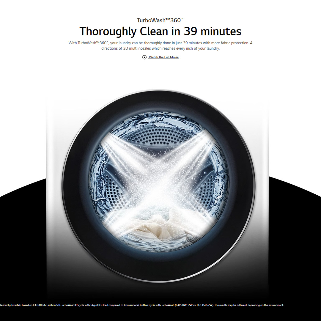 LG 10KG/6KG Front Load Washer Dryer with AI Direct Drive  FV1410H3P | Steam™ | TurboWash™ | 360 Full Stainless Lifter | Washer Dryer with 1 Year Warranty