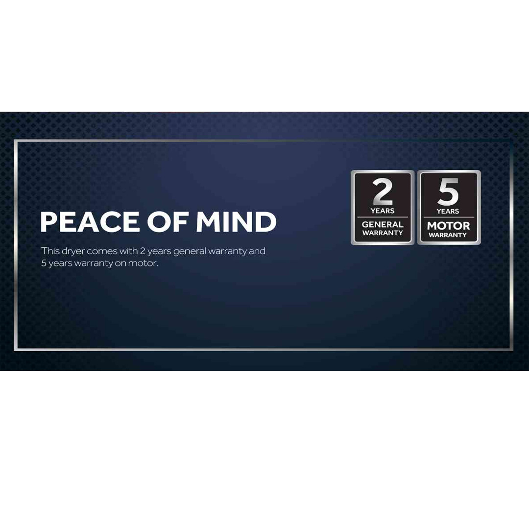 HAIER 7KG Vented Dryer HDV70A1 | Hygiene Care | Sensor Dry | Anti-Crease Function | Reversible Tumble | Knob Control | Air Dry | Reversible Drum | Dryer with 2 Year Warranty