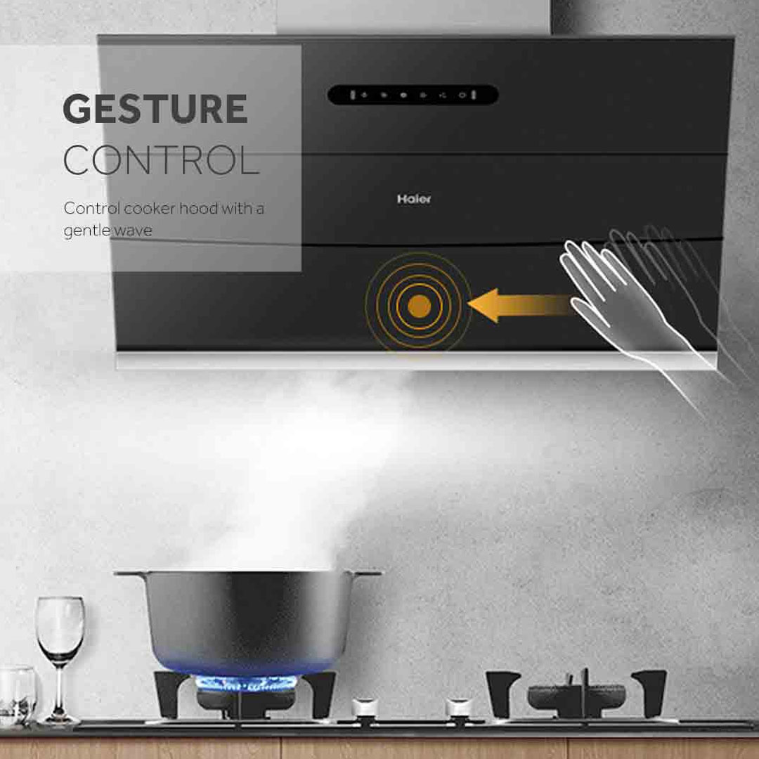 HAIER 1800m3/h Ventilation Hood HH-S901GS | Heat Self Cleaning | Gesture Control | Delay Off Function | Hood with 3 Years Warranty