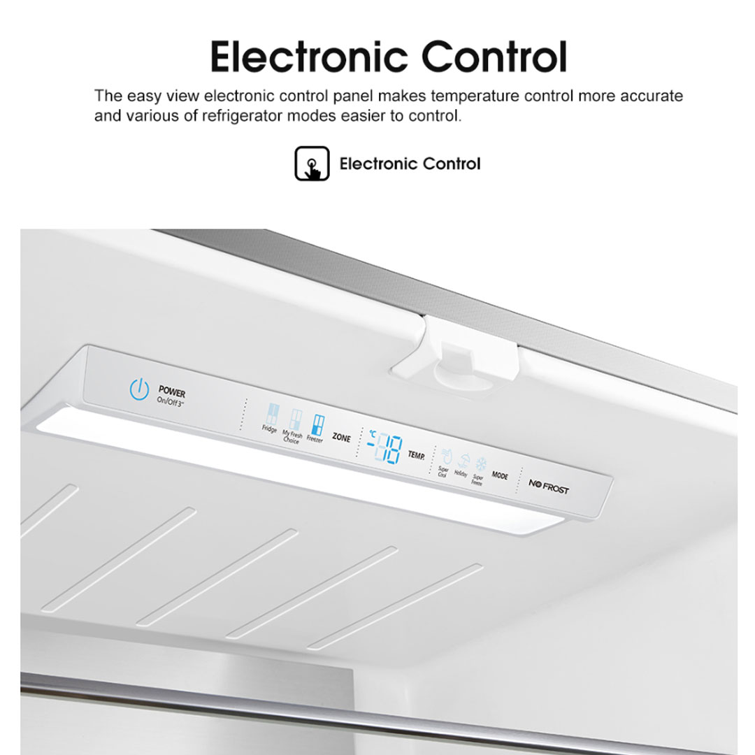 HISENSE 520L Four Doors Inverter Refrigerator RQ568N4AWU | Double Cooling | Metal-Tech Cooling | Metal Glide Drawer | Led Lighting | Refrigerator with 3 Years Warranty