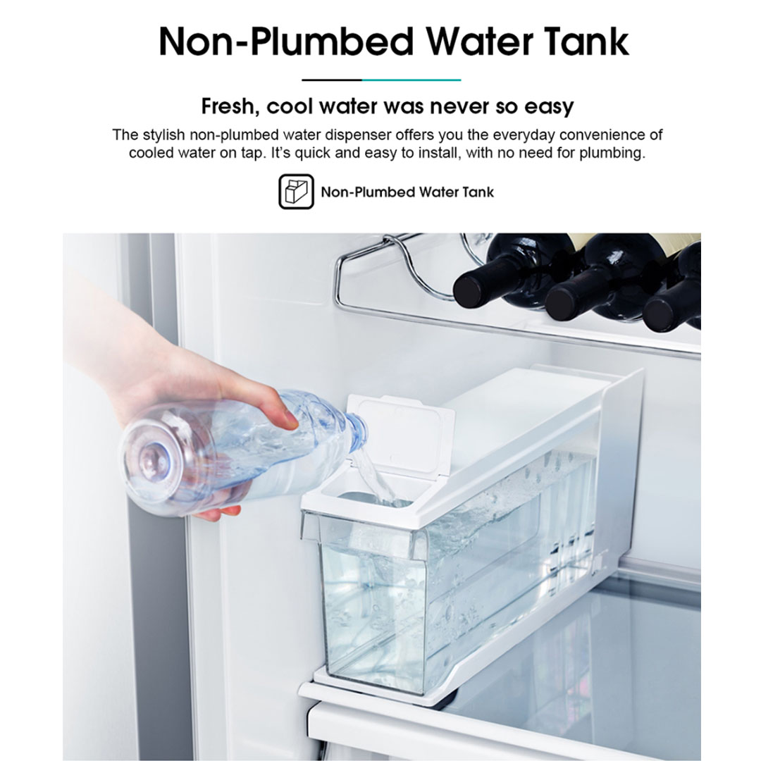 HISENSE 640L Side by Side Inverter Refrigerator  RS700N4AWBUI | Deodorizing Filter | Electronic Touch Control | Led Lighting | Refrigerator with 3 Years Warranty