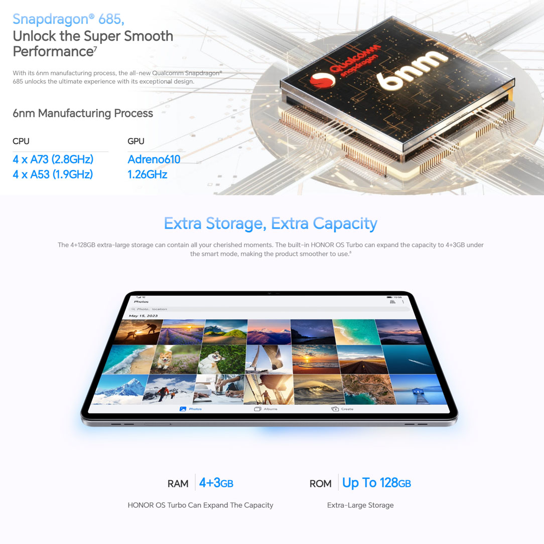 HONOR Pad X9 | 4GB+128GB | 11.5” Eye-Comfort Display | Qualcomm 6nm Snapdragon® 685 | Thin & Lightweight Body | 7250mAh Large battery | Tablet with 1 Year Warranty