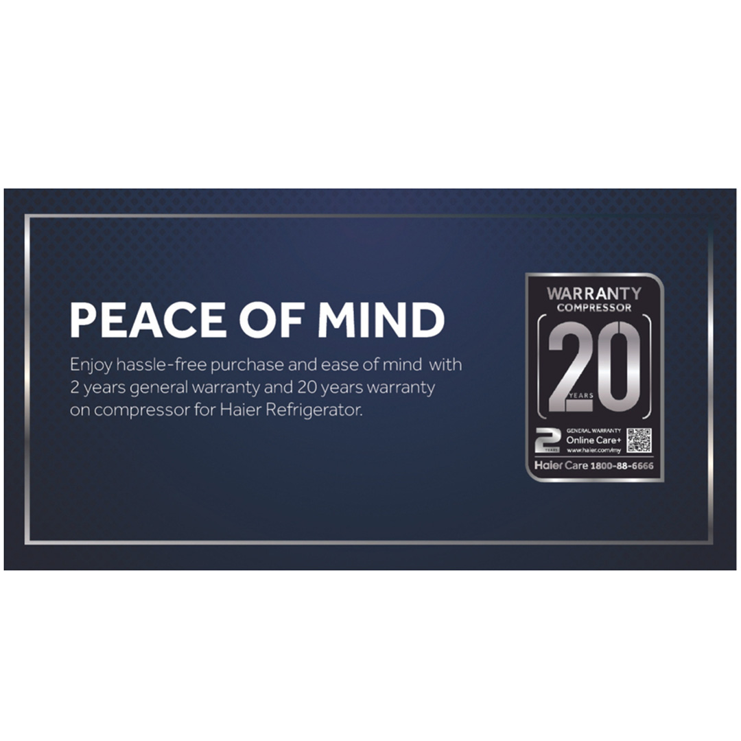 HAIER 258L 2 Doors Top Mount Refrigerator HRF-IV258H | Big Capacity | Elegant Black Design | Deo Fresh | Refrigerator with 2 Years Warranty