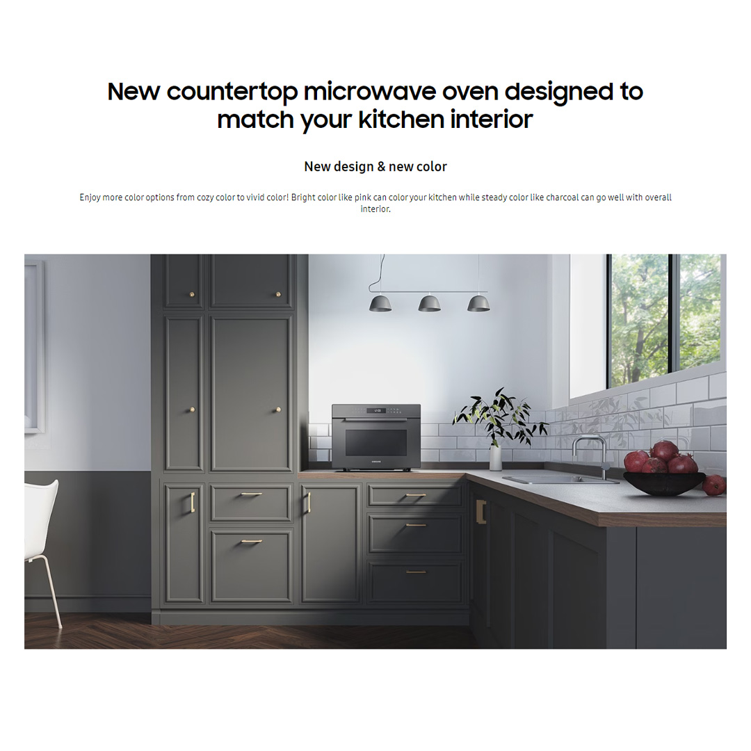 SAMSUNG 35L Convection Microwaves Oven with HotBlast MC35R8088LC/SM | Full Glass Touch | Ceramic Enamel Interior | Preheat | Keep Warm | Eco Mode | Microwaves Oven with 1 Year Warranty