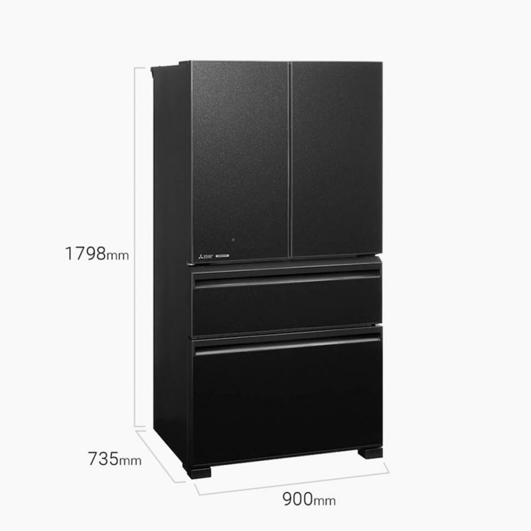 MITSUBISHI 630L 4 Doors Bottom Mount Refrigerator MR-LX68EM | Big Capa