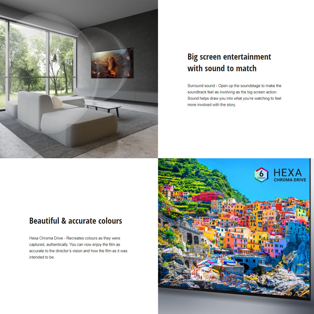 Panasonic 65" 4K UHD Android LED TV TH-65LX650K | Google Assistant | Chromecast built-in | HDR Bright Panel | 4K Studio Colour Engine | Hexa Chroma Drive | Bluetooth | Android TV with 2 Year Warranty