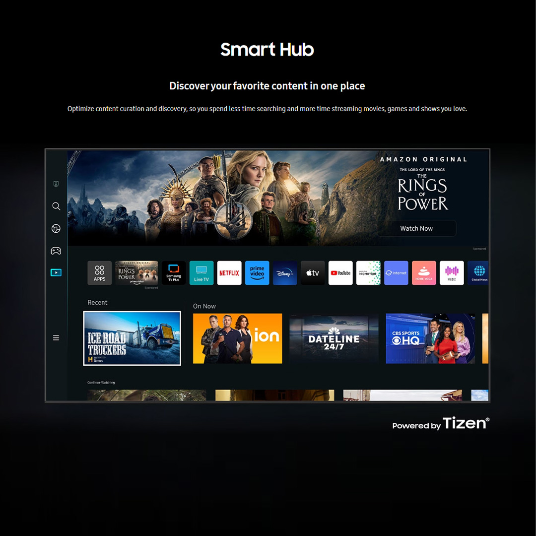 SAMSUNG 65" 4K UHD Smart QLED TV QA65Q70CAKXXM | Tizen™ Smart TV | Web Browser | Smart Hub | SmartThings | HDR | HDMI | Smart TV with 2 Year Warranty