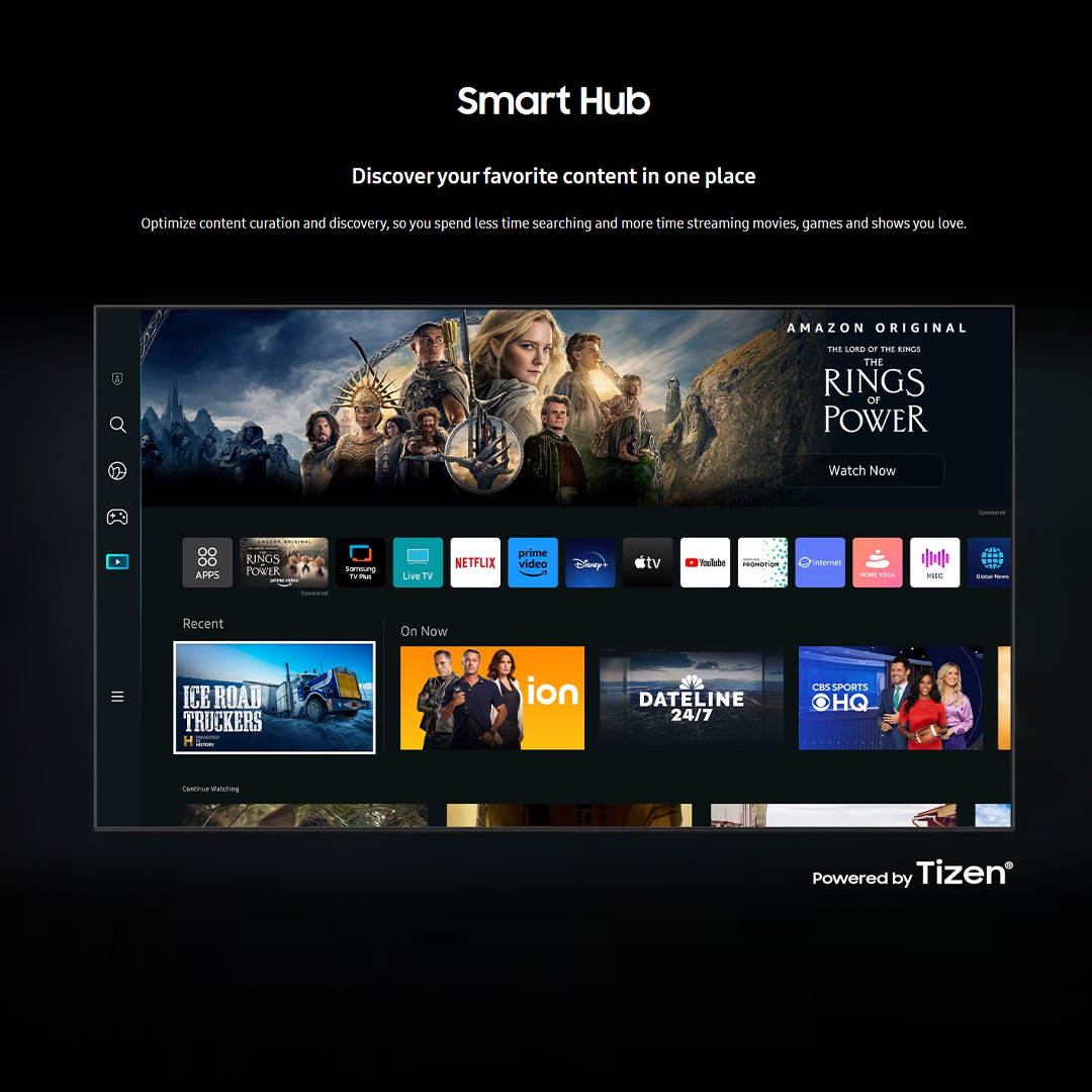 SAMSUNG 75" 4K UHD Smart QLED TV QA75Q80CAKXXM | Tizen™ Smart TV | Dolby Atmos | Smart Hub | SmartThings | HDR | HDMI | Smart TV with 2 Year Warranty