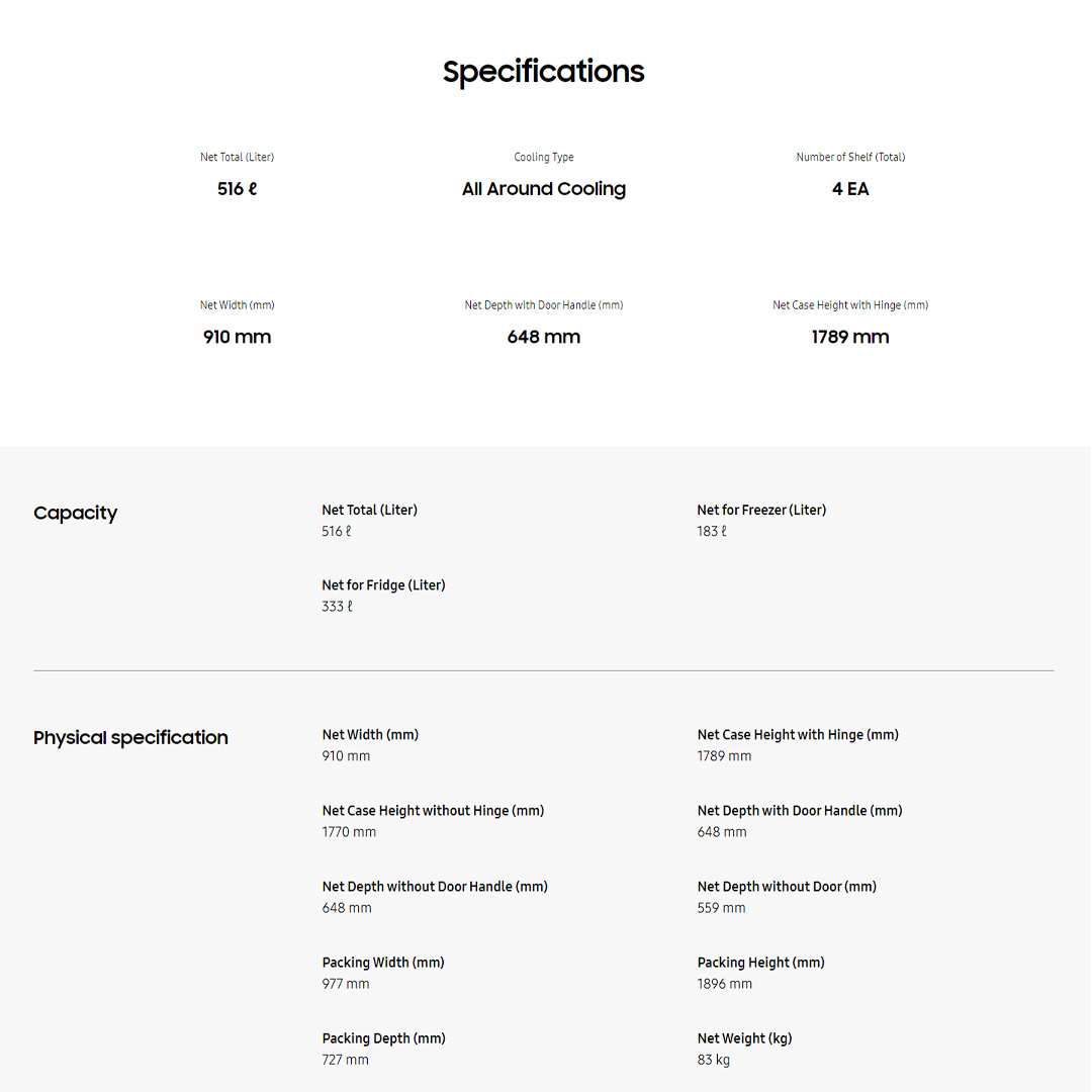 SAMSUNG 550L Side by Side Digital Inverter Refrigerator with Modern and Sleek Design RS52B3000M9/ME | All Around Cooling | Power Freeze | Deodorizing Filter | Refrigerator with 1 Year Warranty