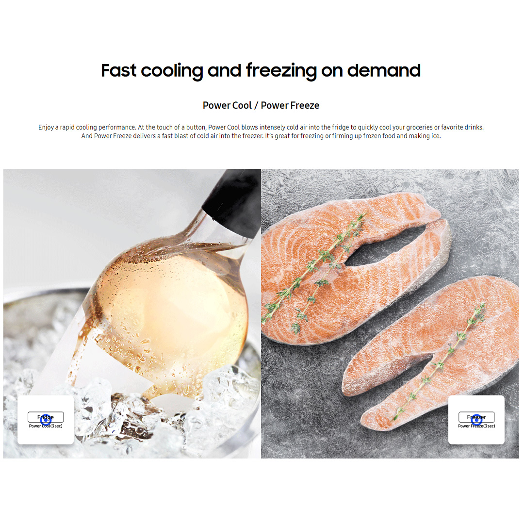 SAMSUNG 680L Side by Side Digital Inverter Refrigerator with All-around Cooling and SpaceMax RS62R5031SL/ME | Power Cool | Power Freeze | Metal Cooling | Deodorizing Filter | Refrigerator with 1 Year Warranty