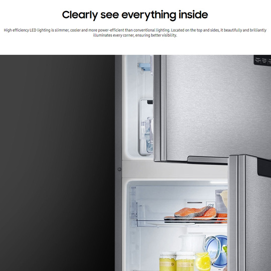 SAMSUNG 411L 2 Doors Top Mount Inverter Refrigerator RT32K5552SL/ME | Twin Cooling Plus | Moisture-Full Freshness | 5 Conversion Modes | Refrigerator with 1 Year General & 10 Year Compressor Warranty