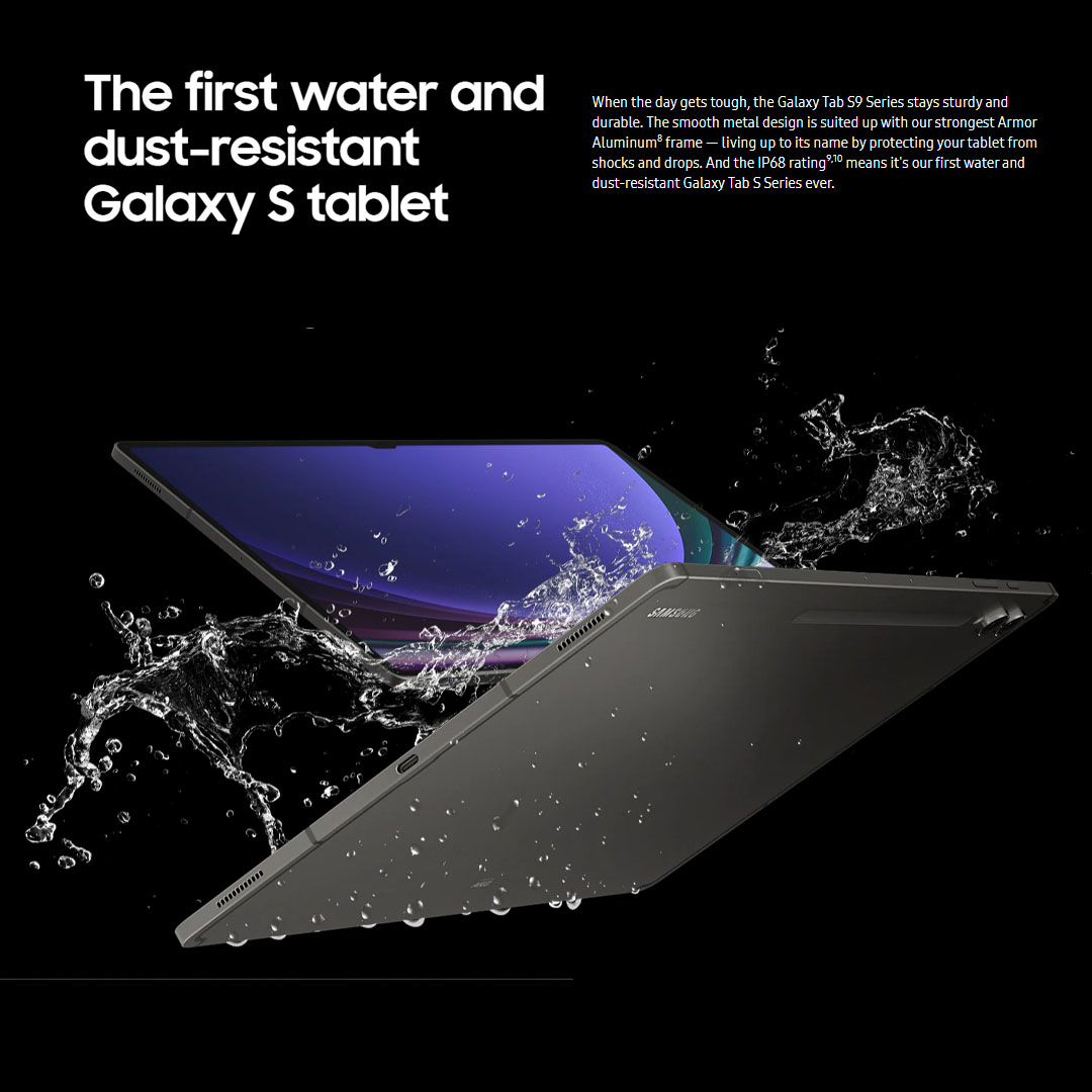 (Pre-Order From 26 Jul - 17 Aug 2023) SAMSUNG Galaxy Tab S9 Wi-Fi | 8GB+128GB/12GB+256GB | 11.0" AMOLED 2X Display | 8400mAh Battery | 13MP Main Camera | Tablet with 1 Year Warranty