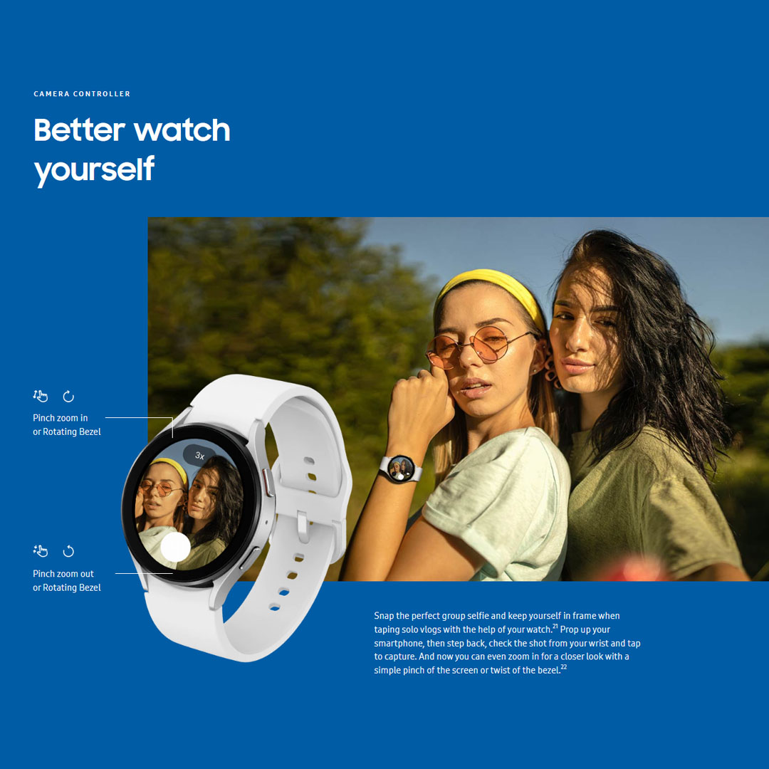 SAMSUNG Galaxy Watch5 Bluetooth 40mm | 3-in-1 Samsung BioActive Sensor | 5ATM+IP68 Water Resistant | Sleep Tracking | Smart Watch With 1 Year Warranty