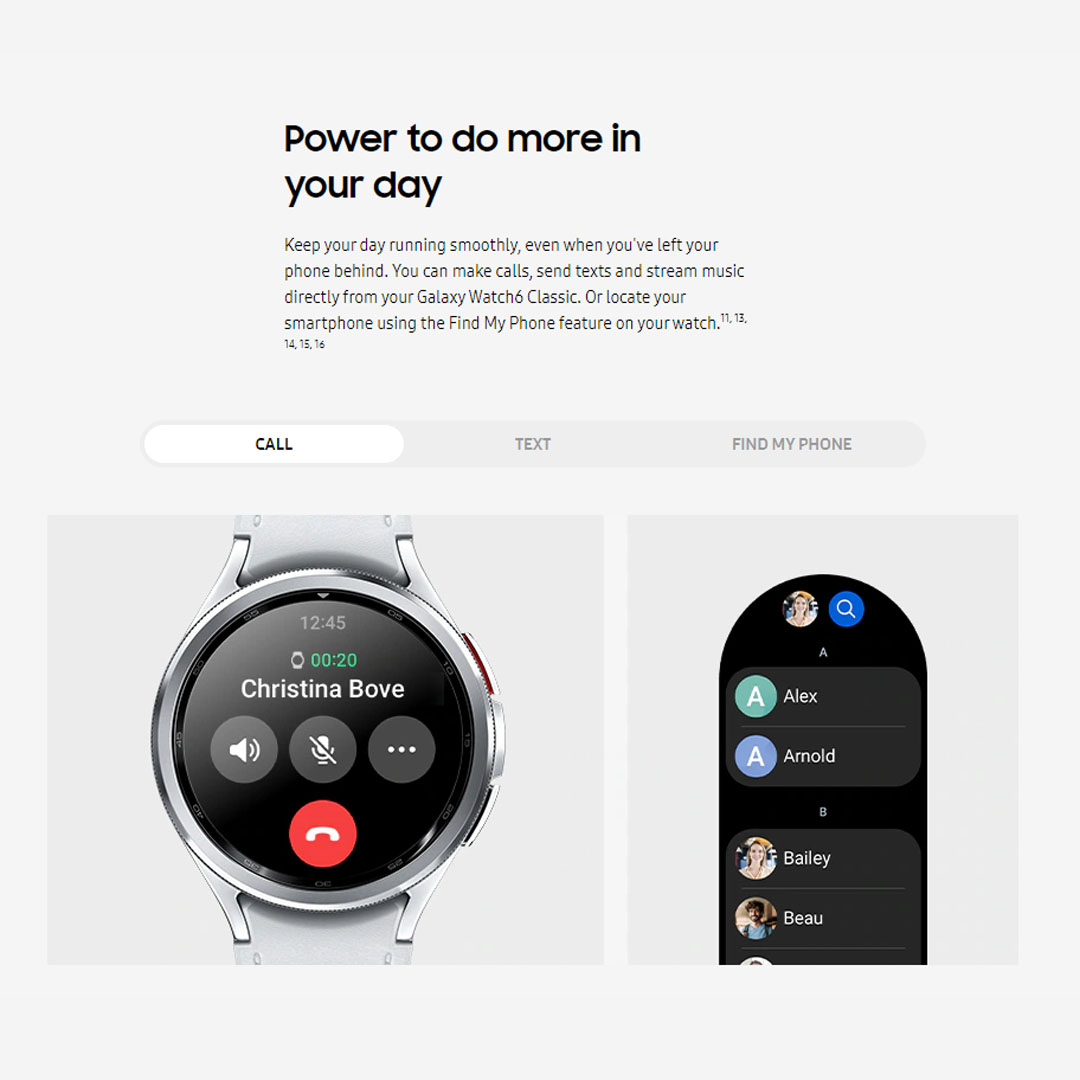 SAMSUNG Galaxy Watch6 Classic Bluetooth 43mm / 47mm | Sapphire Crystal | Fast Charge | Infrared Temperature Sensor | Sleep Tracking | Bluetooth v5.3 | Smart Watch with 1 Years Warranty