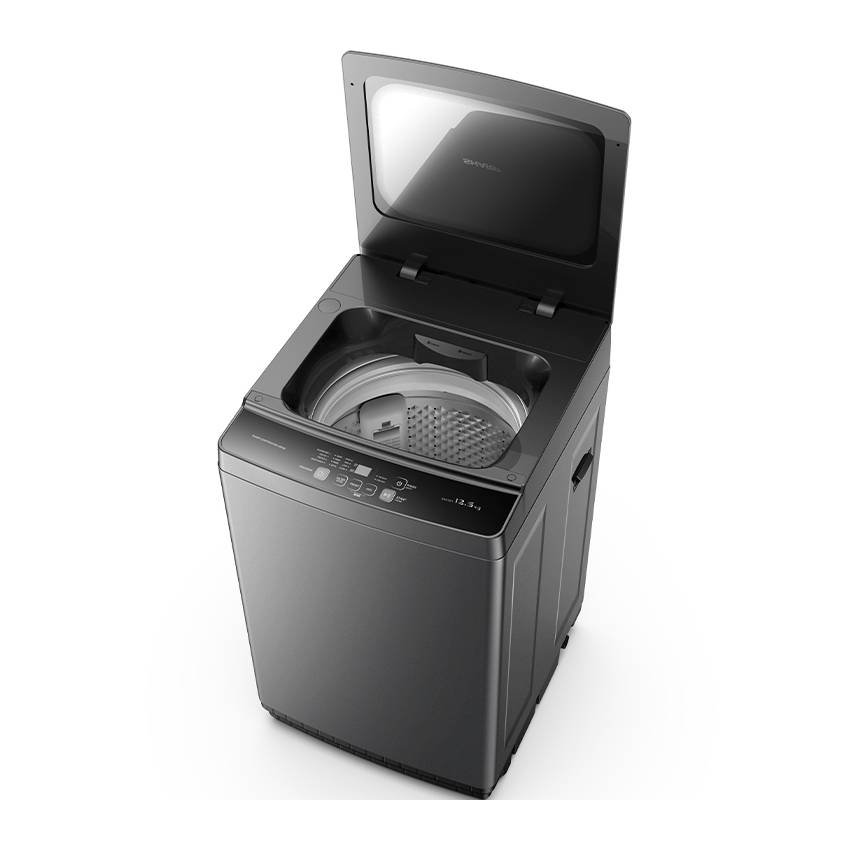 SHARP 12.5KG Top Load Fully Auto Washing Machine ESX1221 | Fuzzy Control | Intelligent Water Fall System | Smart Filter | Soft-Close Tempered Glass | Stainless Steel Drum | Washing Machine with 2 Years General Warranty & 10 Years Motor Warranty