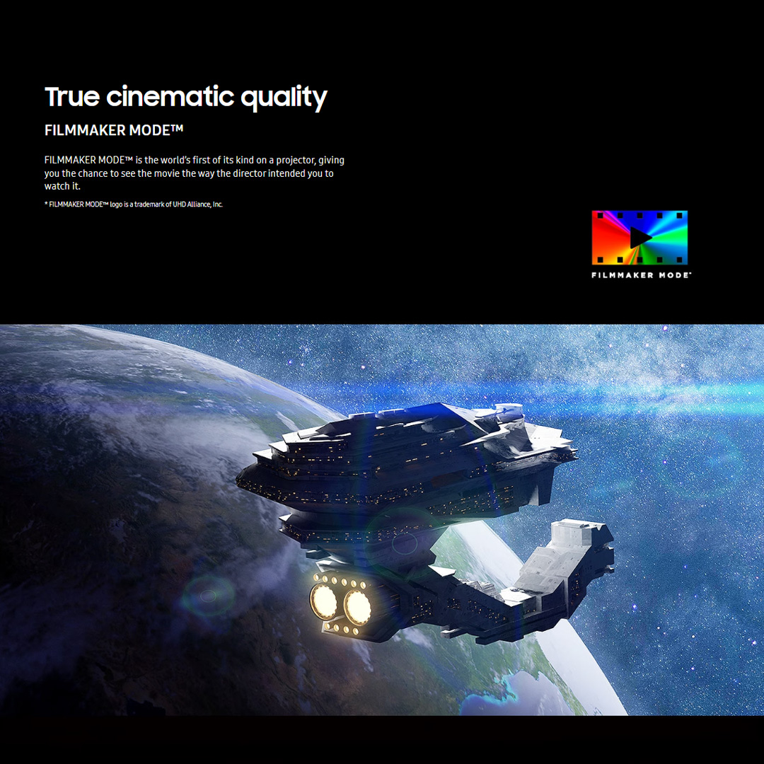 SAMSUNG The Premiere 4K Triple Laser Projector SP-LSP9TKAXXM | Triple Laser Technology | Premium Sound | Ultra Short Throw | Smart TV Experience | Projector with 2 Year Warranty