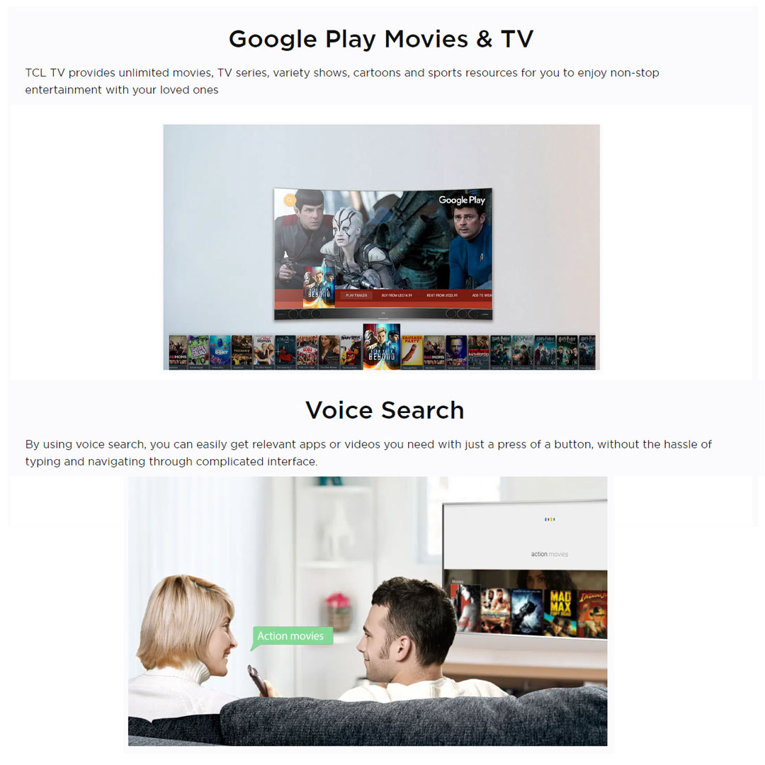 TCL 43" FHD Android LED TV  43S65A | Wi-Fi 2.4 | Android R | Voice Control | ECO Mode | Google Assistant | Bluetooth | Ethernet | HDMI 1.4 | Dolby Audio | LED TV with 1 Year Warranty