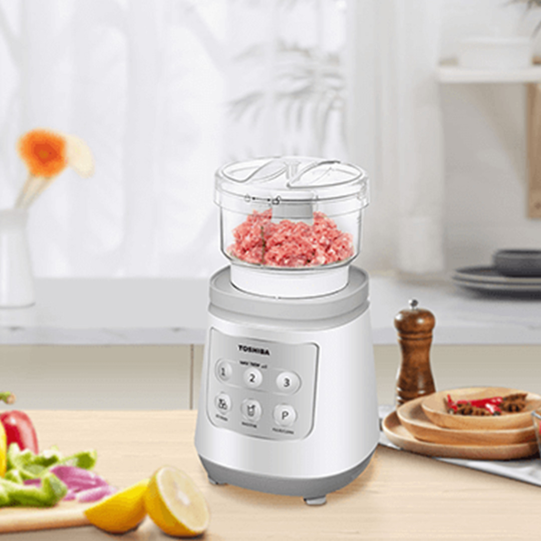 TOSHIBA 2L Multifunction Blender BL-70PR2NMY | 3-Speed Control | Smoothie and Ice Crush Function | With Grinder, Mincer & Juicer Strainer | Jigsaw 6-point Blade | Blender with 1 Year Warranty