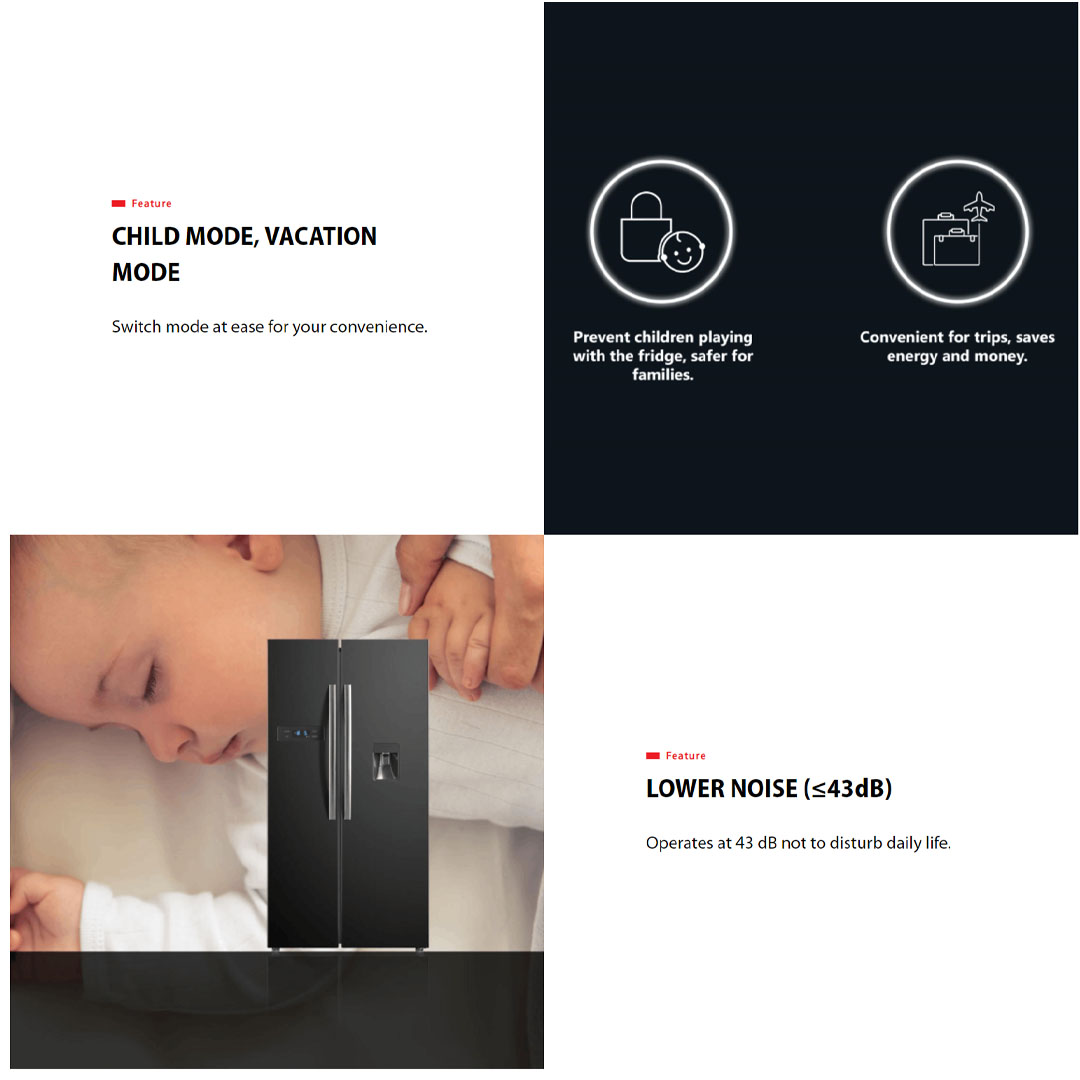 TOSHIBA 591L Side by Side Dual Inverter Refrigerator GR-RS682WE-PMY(06) | Dual Inverter | Ice Maker | Quick Cooling Air | Pure BIO | Multi-Air Flow | Cool Water Dispenser | Alloy Cooling | Eco LED Light | Refrigerators with 1 Year Warranty