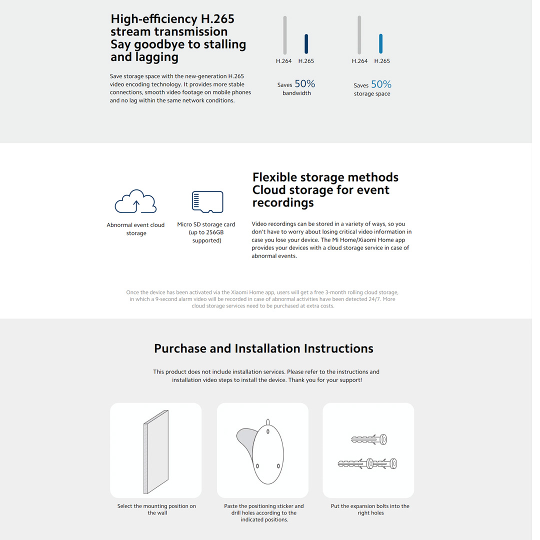 Xiaomi 1080P Mi Wireless Outdoor Security Camera AW300 | 2K Full-HD | Smart Full-Color Night Vision | Focus Zone Setting | IP66 Weather-resistant | CCTV With 1 Year Warranty