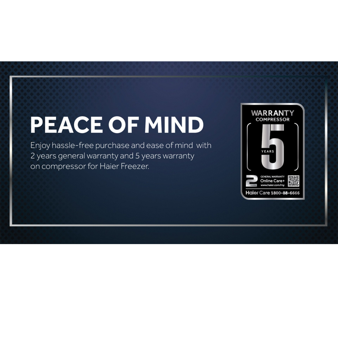 HAIER 142L Chest Freezer BD-188HMC | Double Effective Antibacterial | Fast Freeze Function | Energy Saving | Chest Freezer with 2 Year Warranty