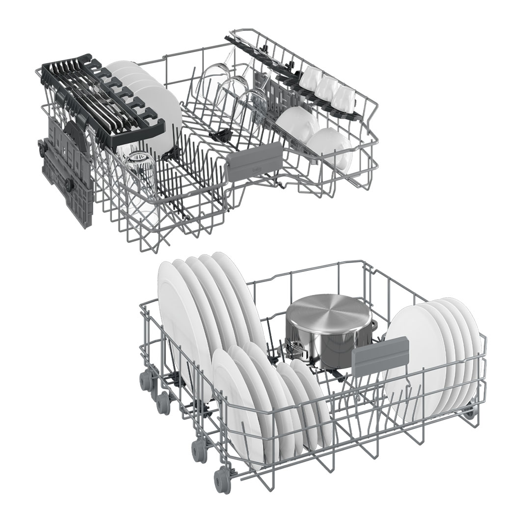 Beko 14 Place Settings Built in ProSmart Inverter Dishwasher BDIN36430 | 6 Number of Programmes | SelfDry | SteamGloss | Dish Washer with 2 Year Warranty