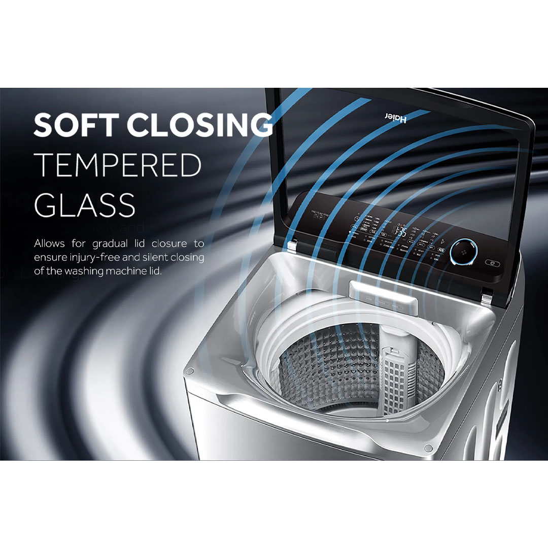 HAIER 15KG Top Load Washing Machines HWM150-1678ES6 | Rear Control Panel | Anti-Bacterial Pulsator | Pillow Drum | Washing Machine with 2 Year Warranty