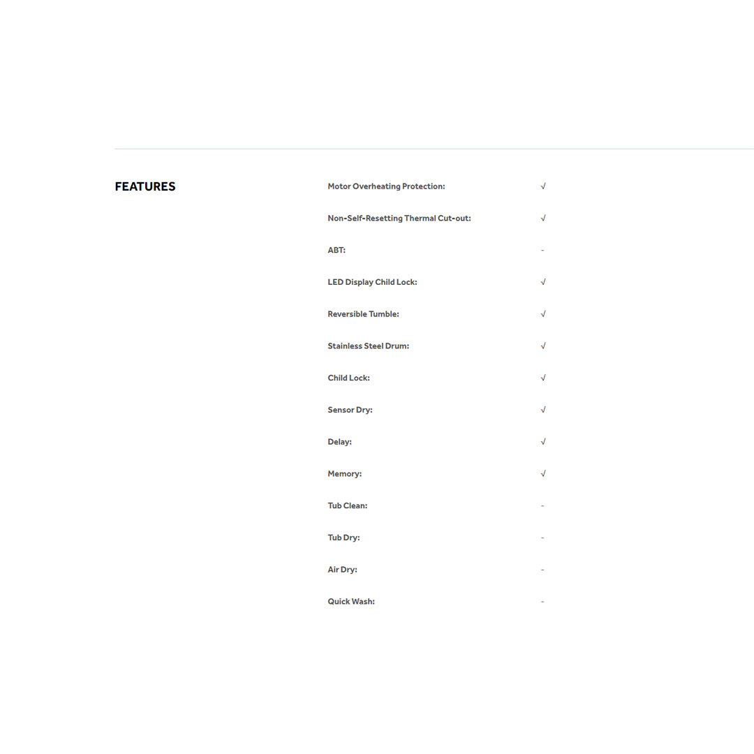 HAIER 7KG Vented Dryer HDV70E1 | Eliminate Bacteria | Sensor Dry | Knob control | Child Lock | Dryer with 2 Year Warranty