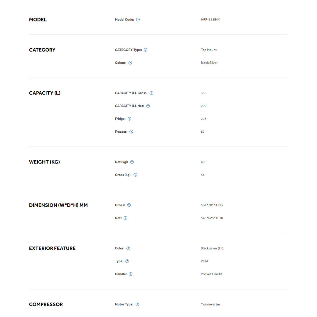 HAIER 358L 2 Doors Top Mount Twin Inverter Refrigerator HRF-358IHM | Twin-Inverter |  Chiller Box | Large-Capacity | Refrigerator with 2 Years Warranty