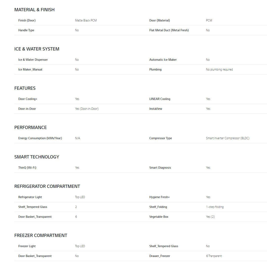 LG 595L Multi Doors with InstaView & Door-in-Door Smart Inverter Refrigerator GC-Q22FTQEB | Slim Fit | LINEAR Cooling™ | DoorCooling | Refrigerator with 1 Year Warranty