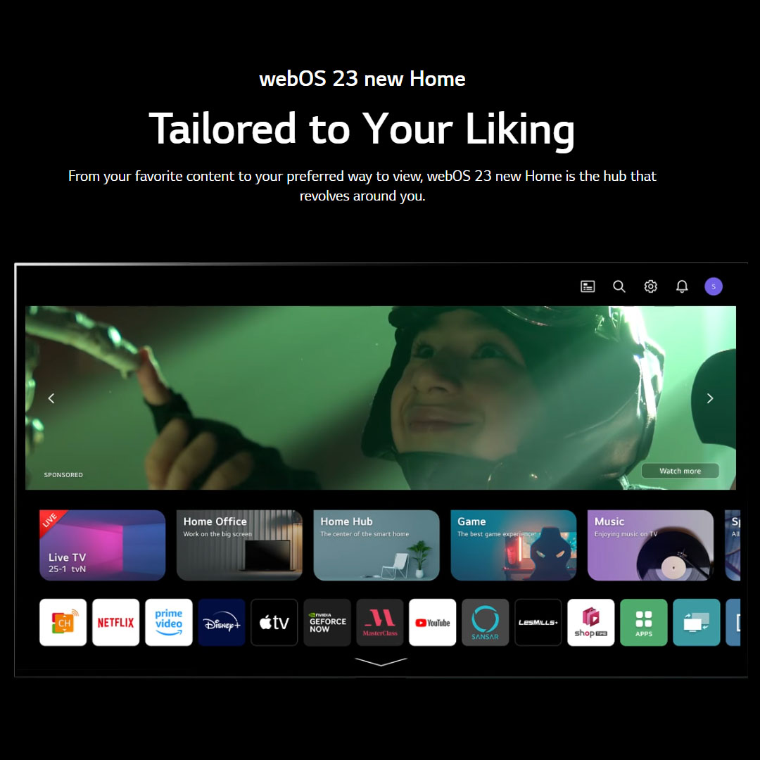 LG 55" 4K UHD Smart TV with AI ThinQ OLED55A3PSA | α7 AI Processor 4K Gen6 | HDR10 | webOS 23 | HDMI | USB | Smart TV with 2 Year Warranty